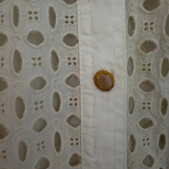 Zara ecru openwork embroidery mini dress XS - Picture 7 of 10